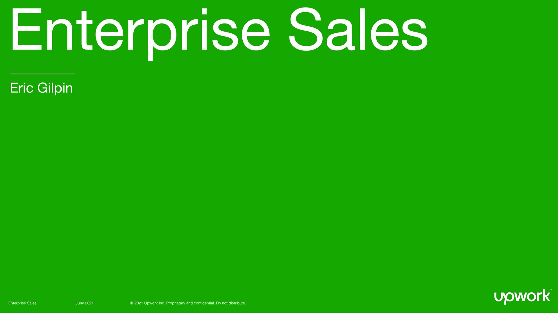 enterprise sales | Upwork