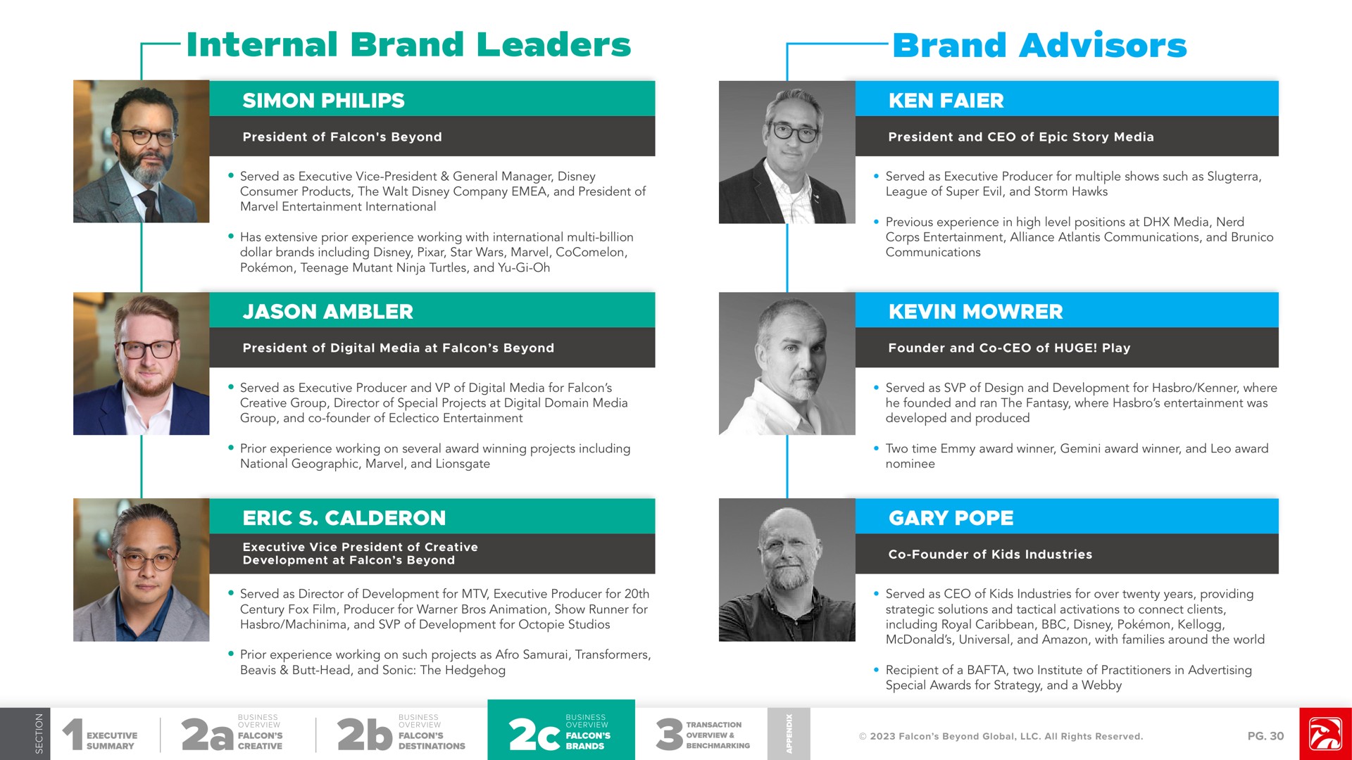 internal brand leaders brand advisors ken ambler eric pope vie | Falcon's Beyond