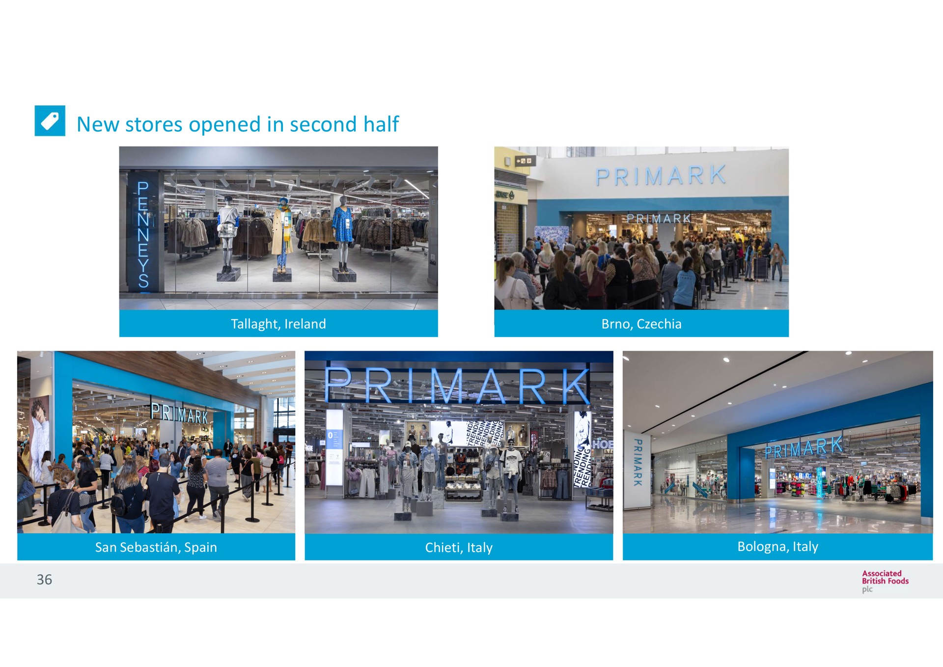 new stores opened in second half | Associated British Foods
