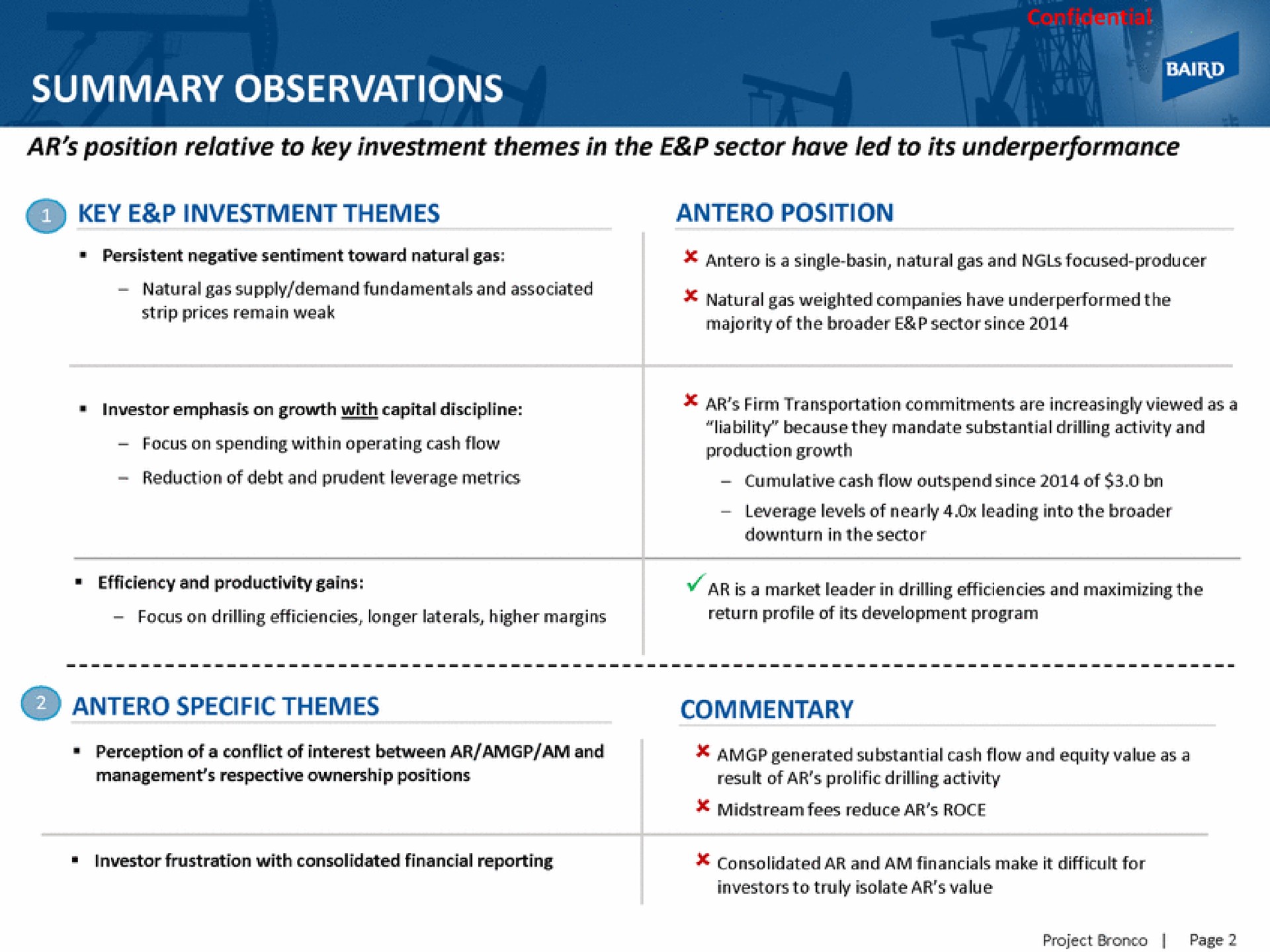 summary observations | Baird