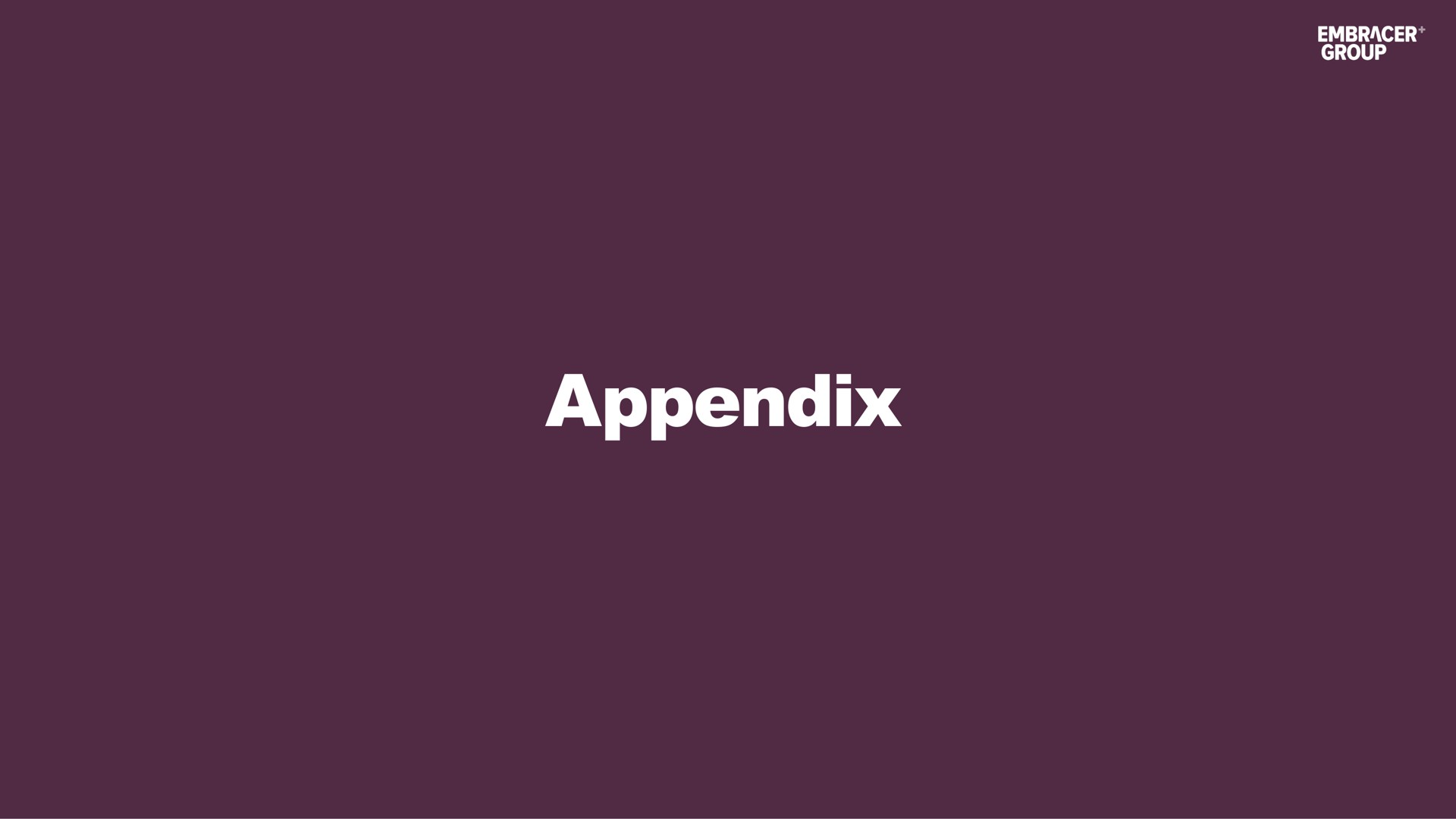 appendix | Embracer Group