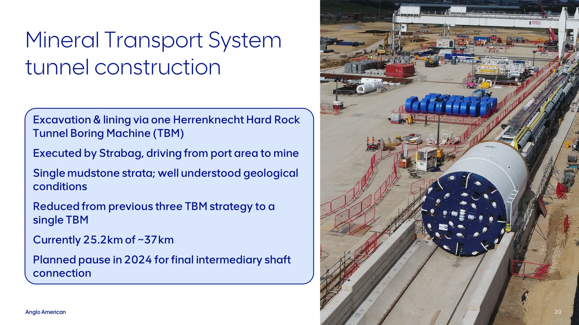 mineral transport system tunnel construction | AngloAmerican