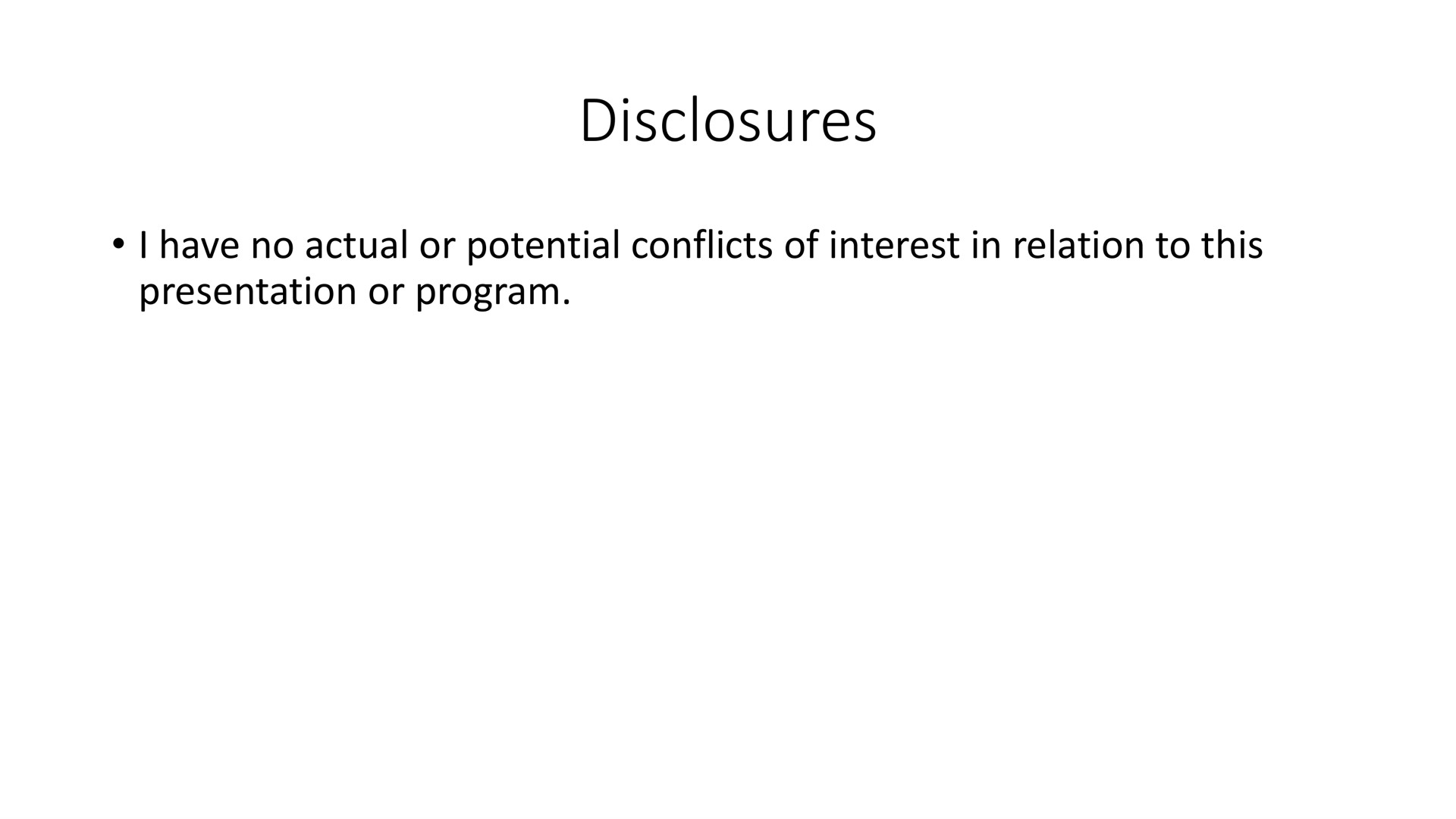 disclosures i have no actual or potential conflicts of interest in relation to this presentation or program | Cytek
