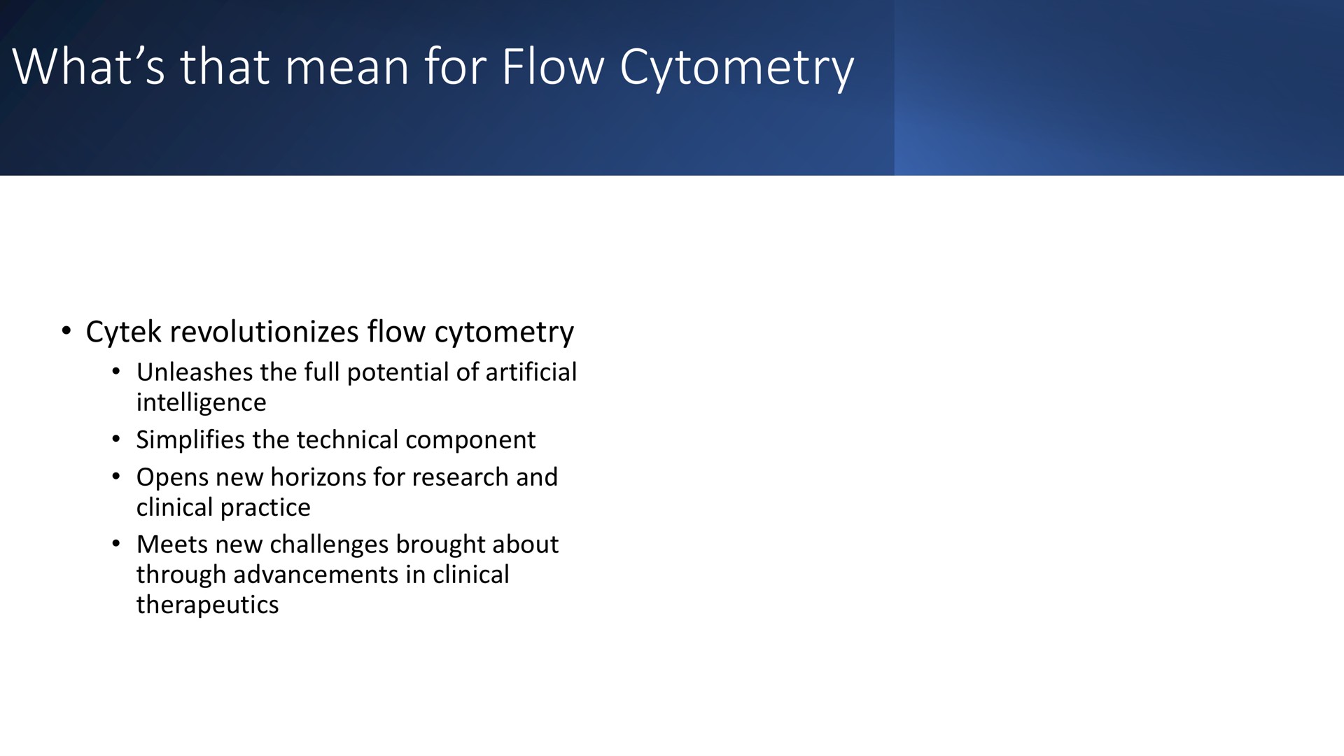 what that mean for flow | Cytek