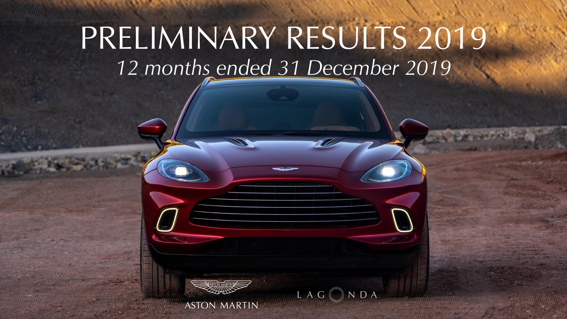 preliminary results months ended | Aston Martin Lagonda