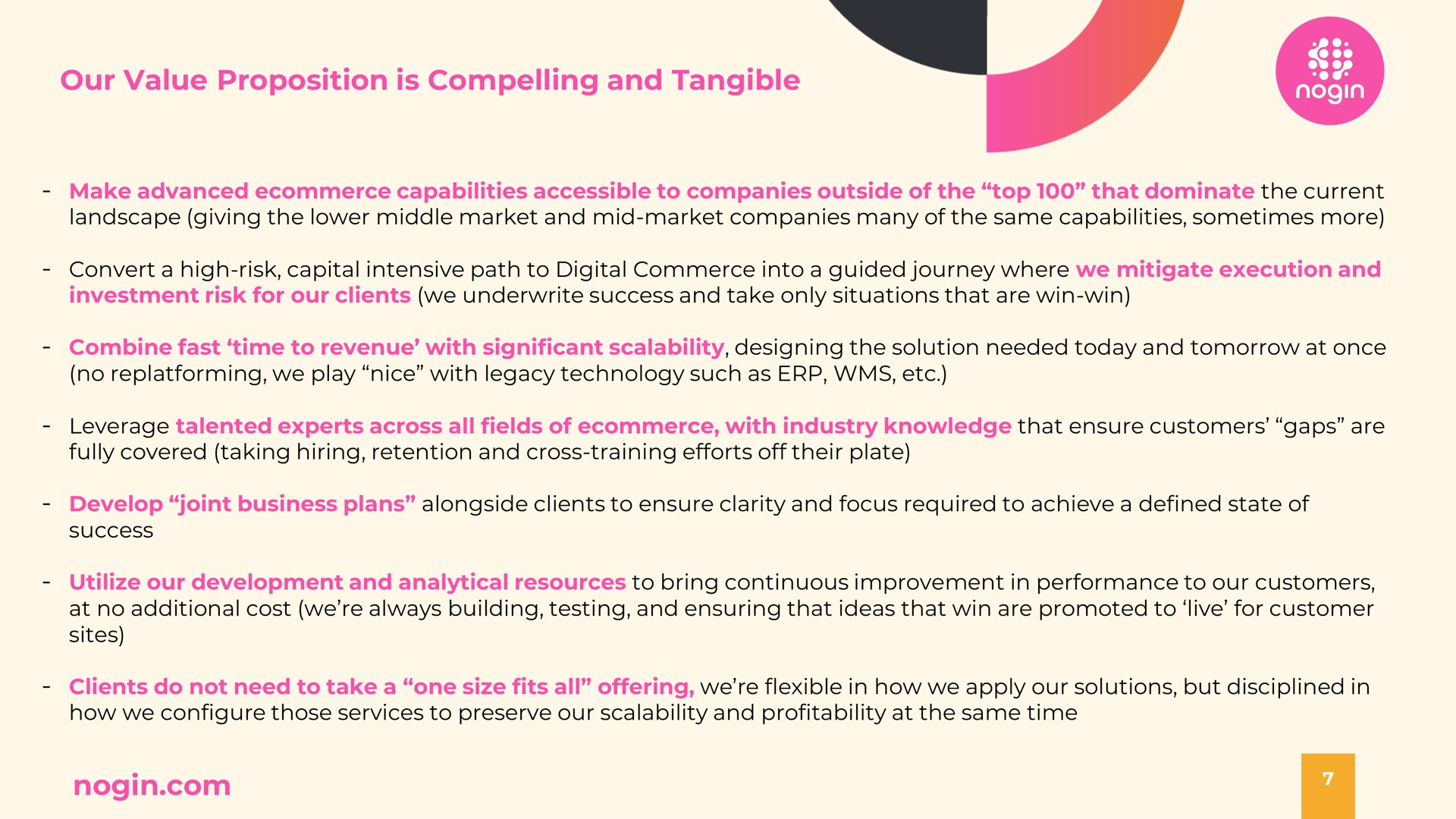our value proposition is compelling and tangible | Nogin