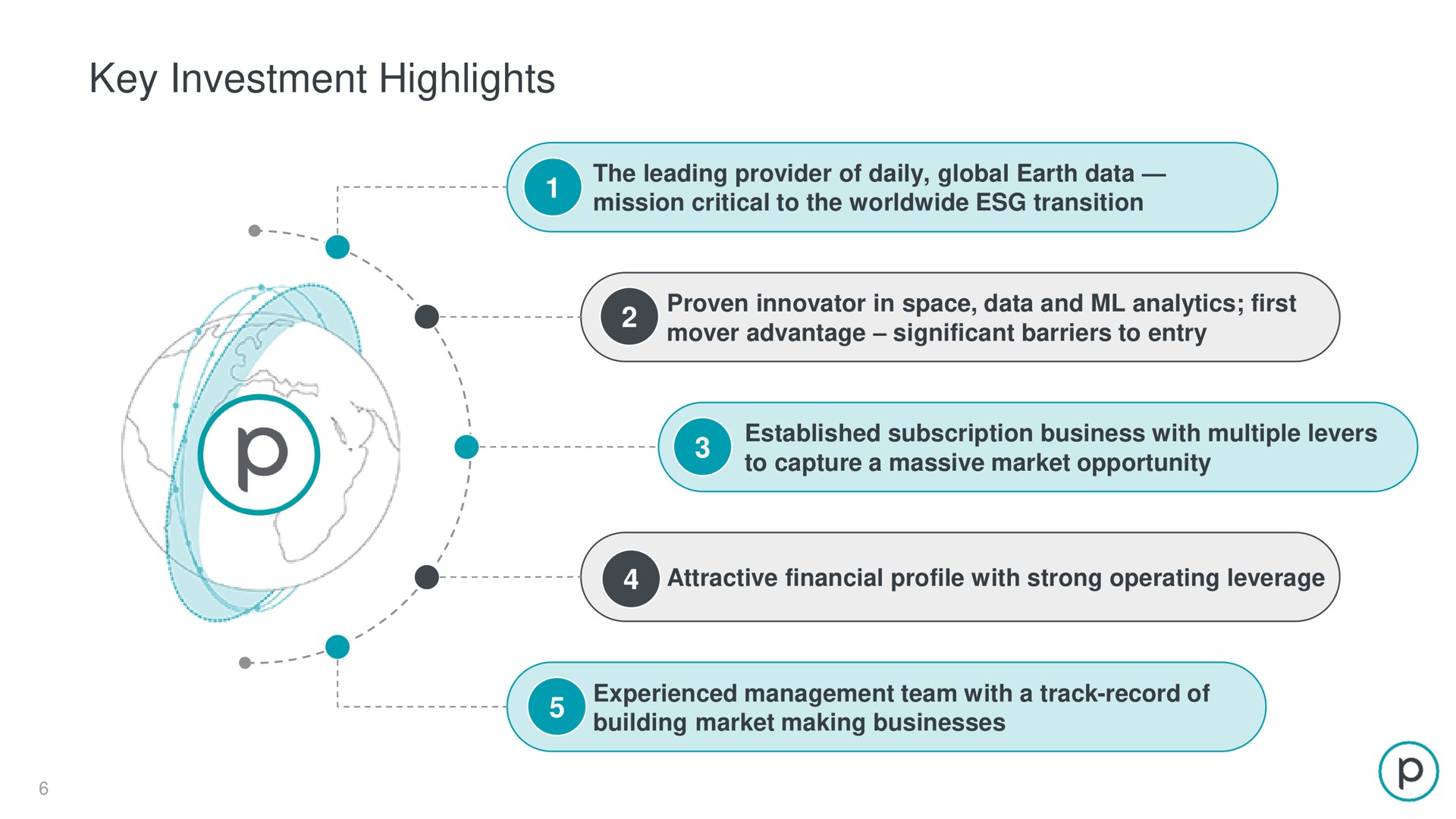 key investment highlights | Planet