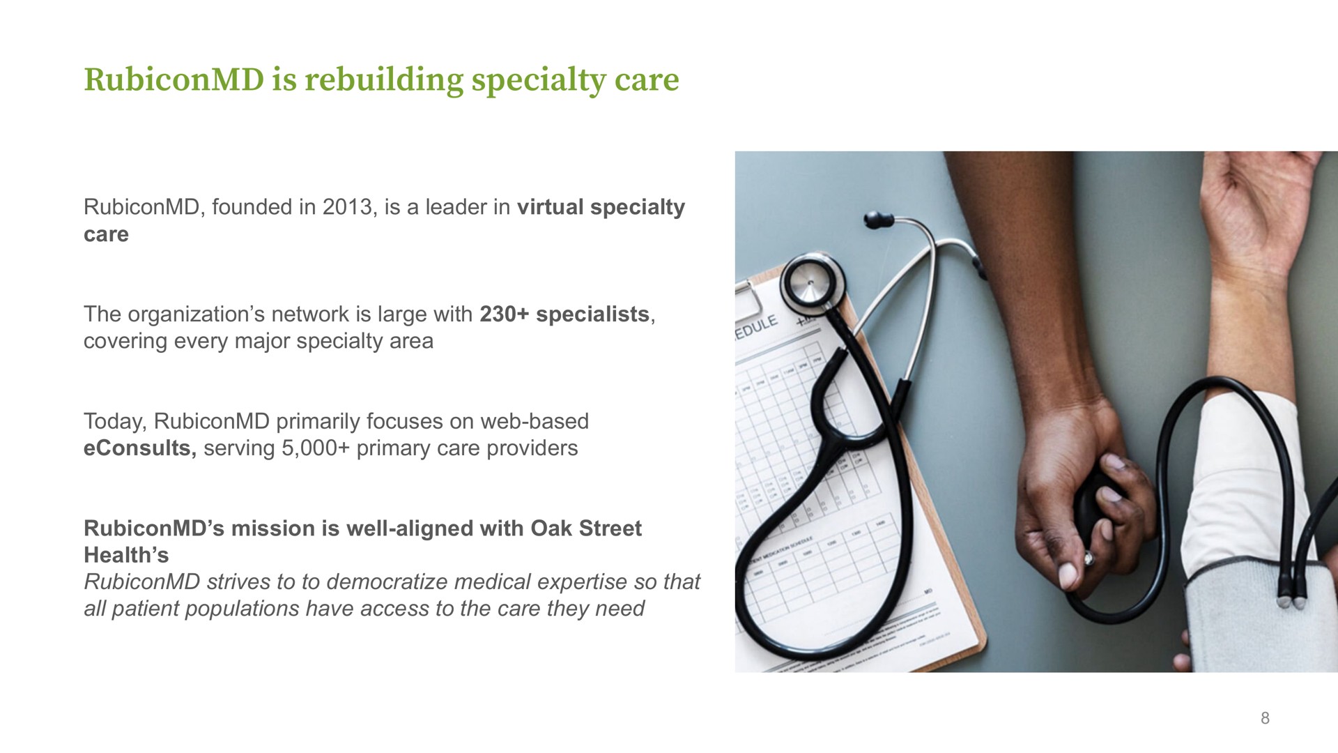 is rebuilding specialty care | Oak Street Health