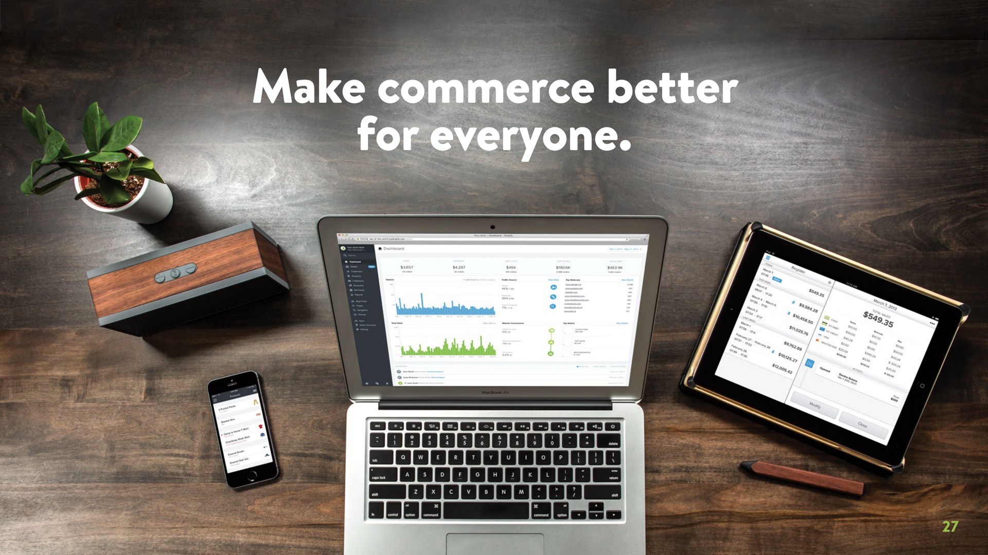 make commerce better for everyone | Shopify