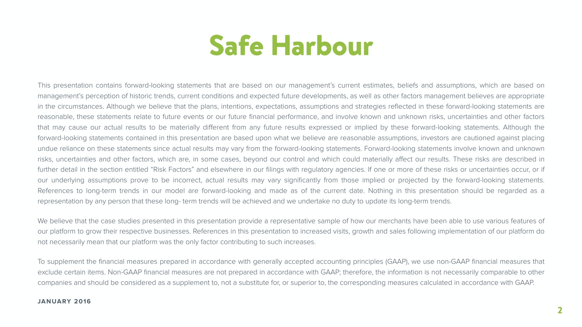 safe harbour | Shopify