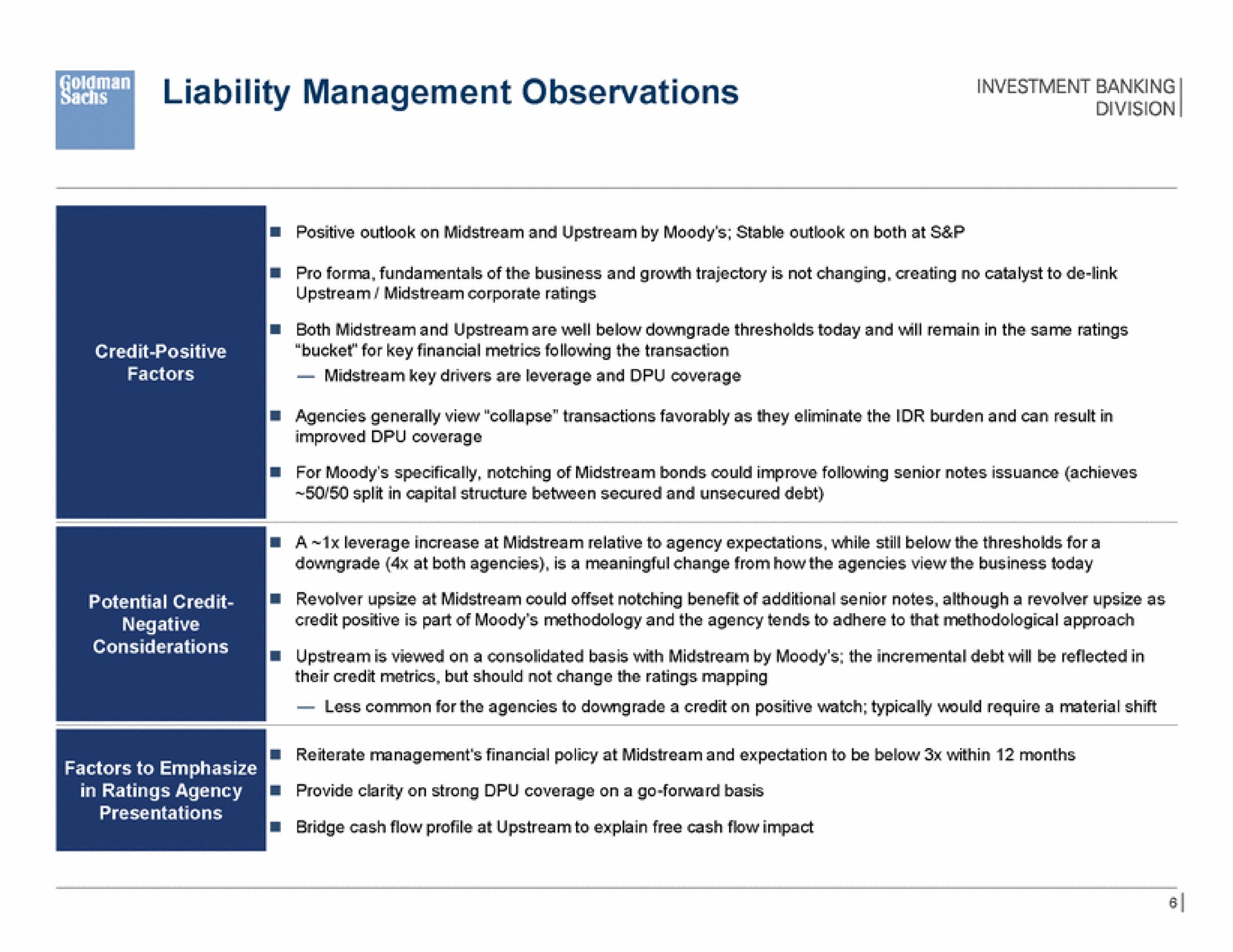 liability management observations investment banking | Goldman Sachs