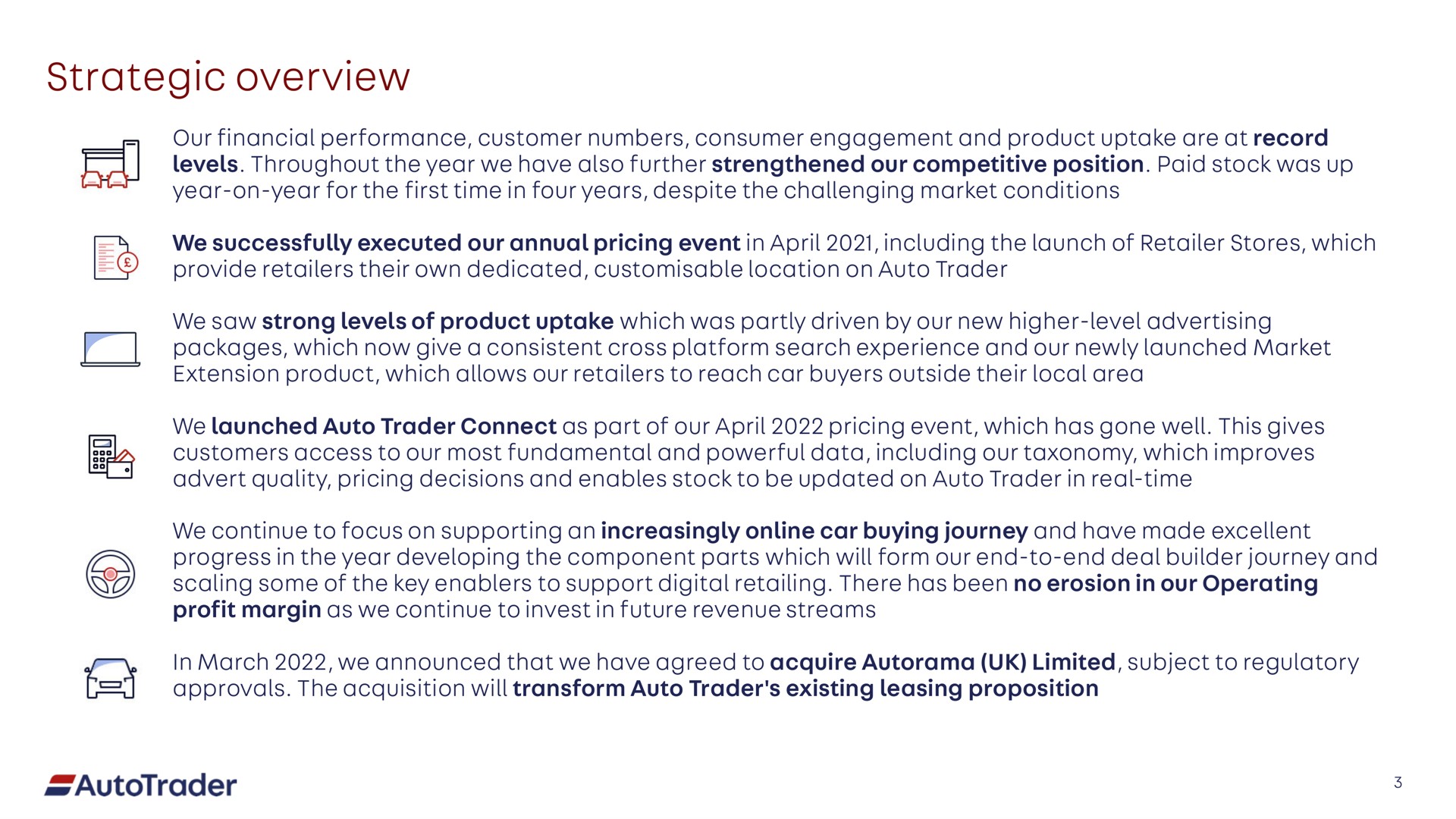 strategic overview | Auto Trader Group