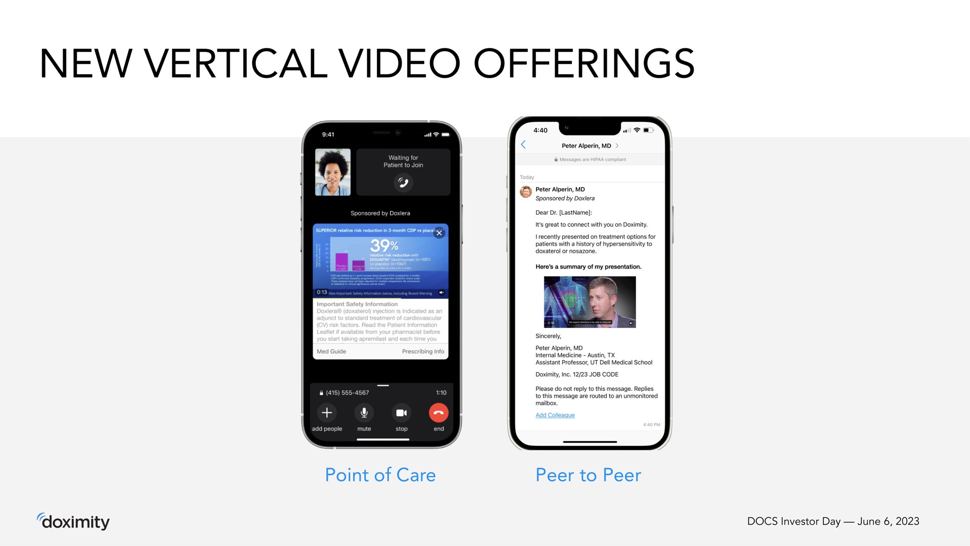 new vertical video offerings | Doximity