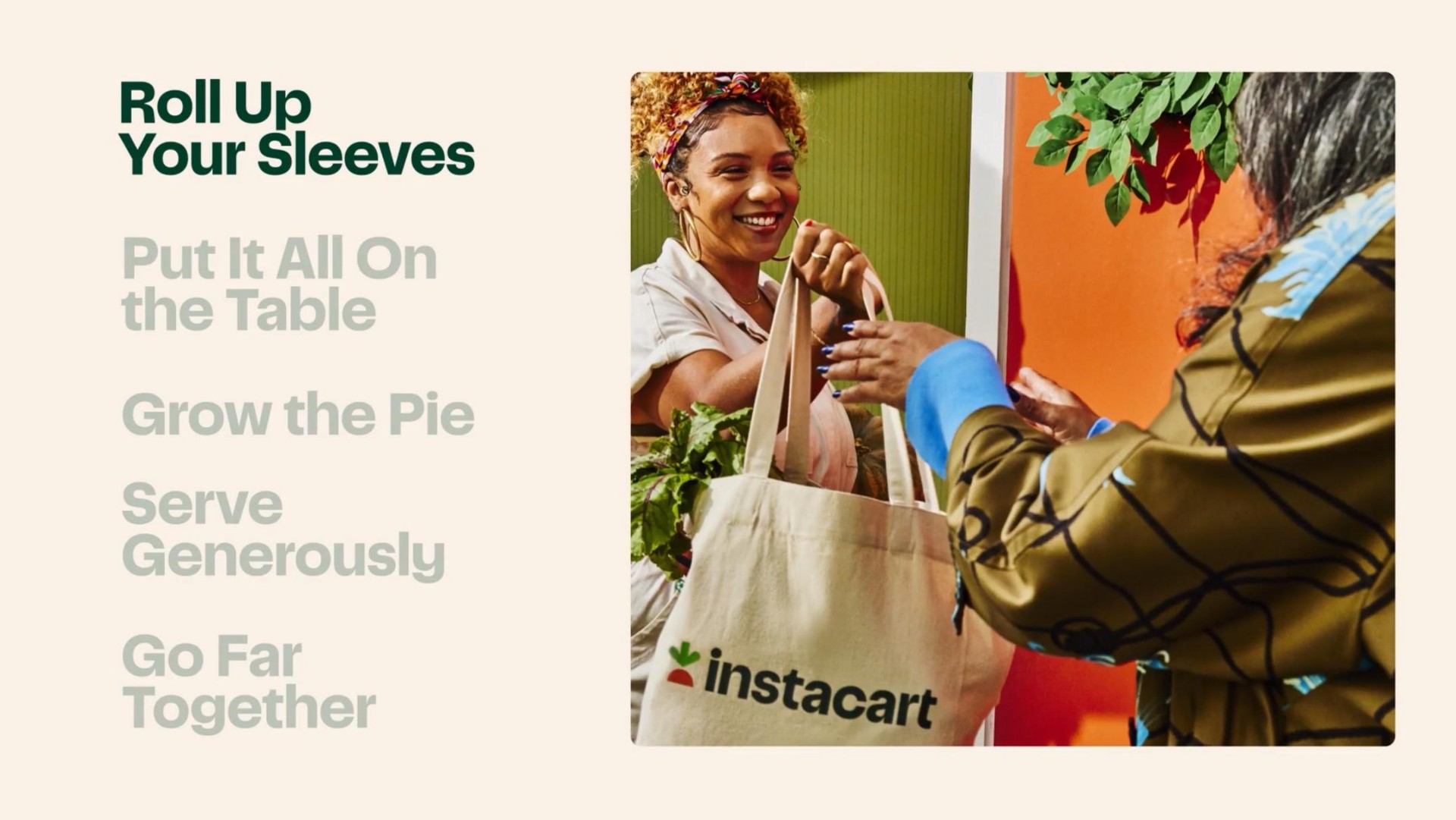roll up your sleeves | Instacart