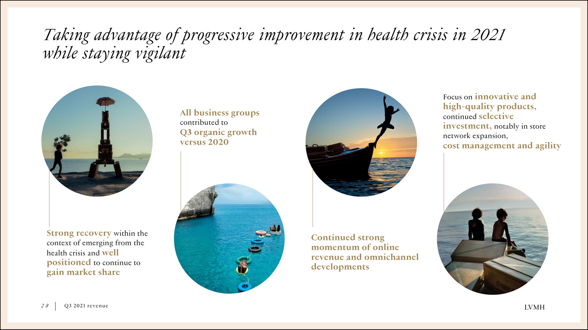 taking advantage of progressive improvement in health crisis in while staying vigilant | LVMH