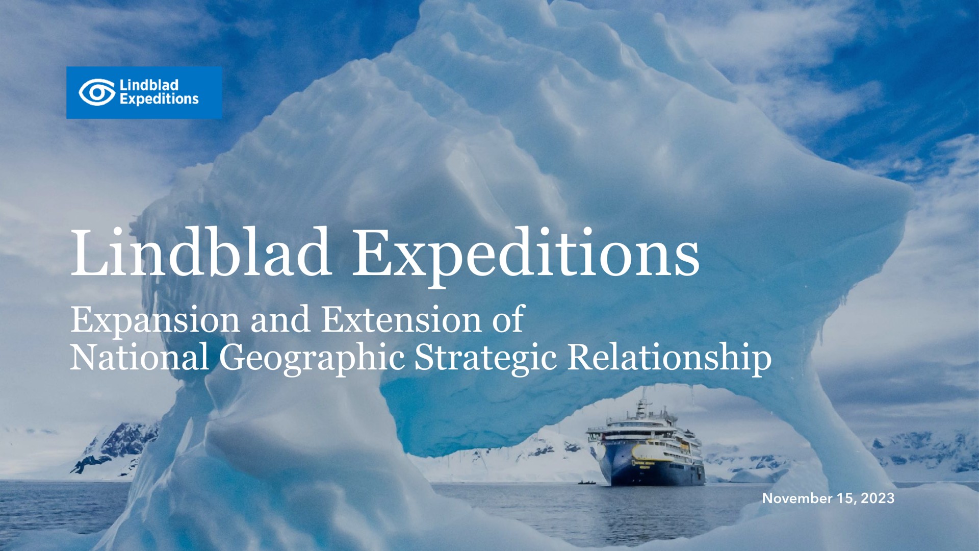 expeditions expansion and extension of national geographic strategic relationship | Lindblad