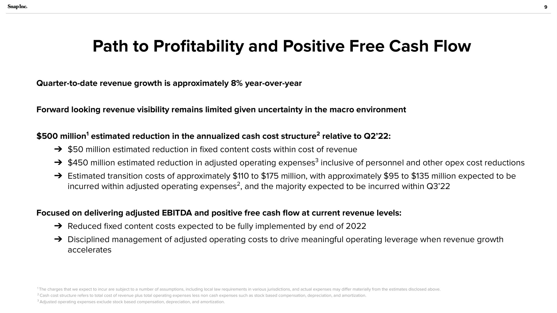 path to pro and positive free cash flow profitability | Snap Inc