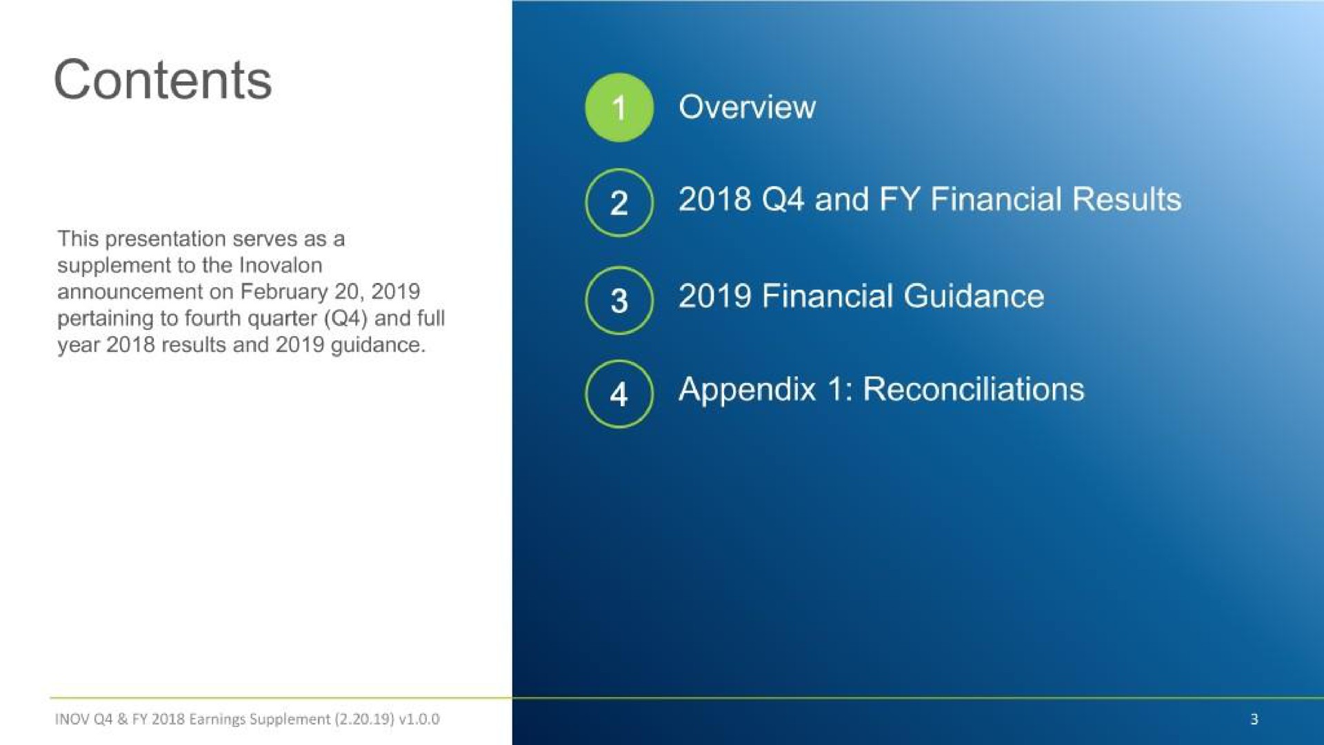 contents a overview and financial results appendix reconciliations | Inovalon