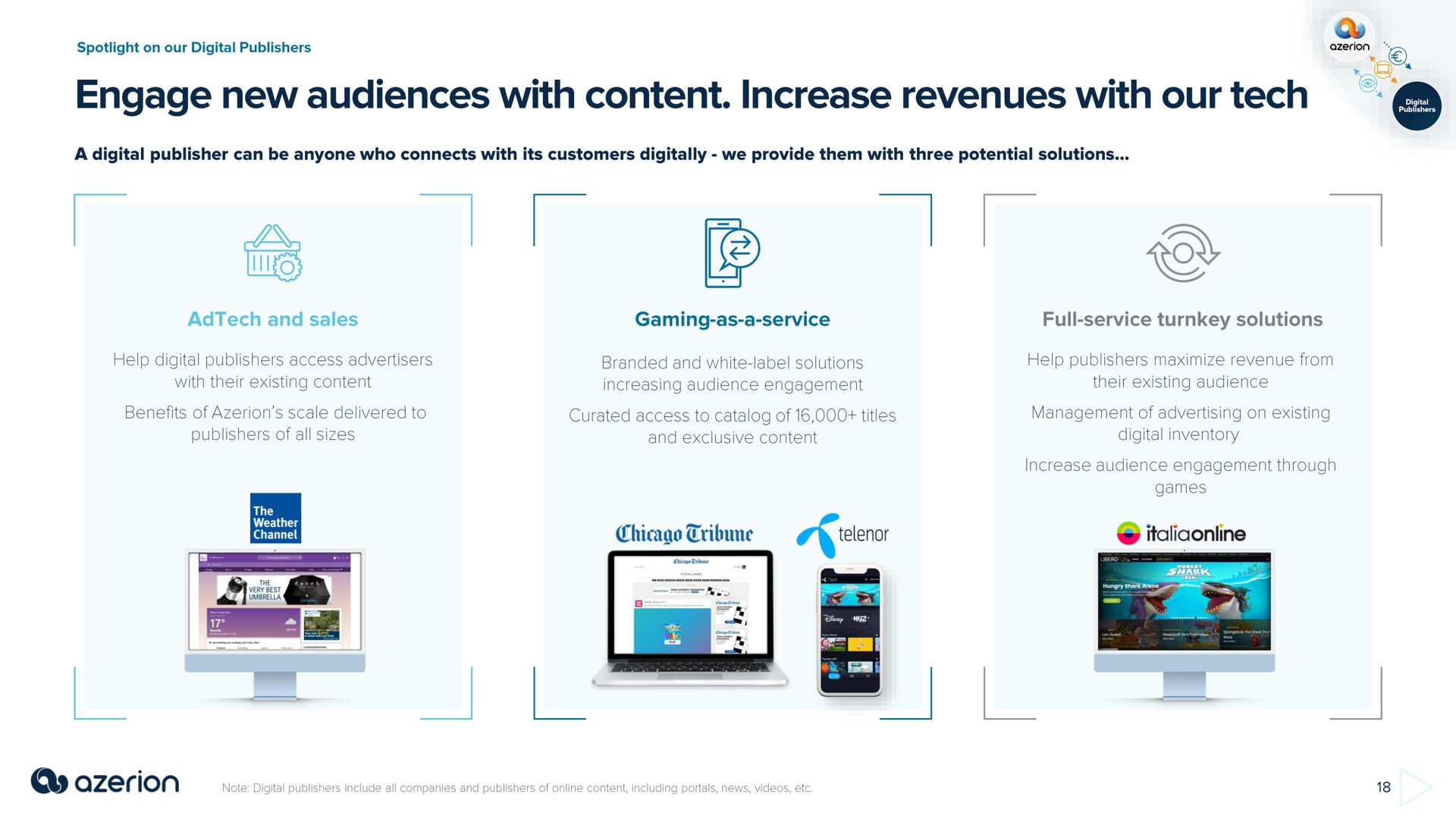 engage new audiences with content increase revenues with | Azerion