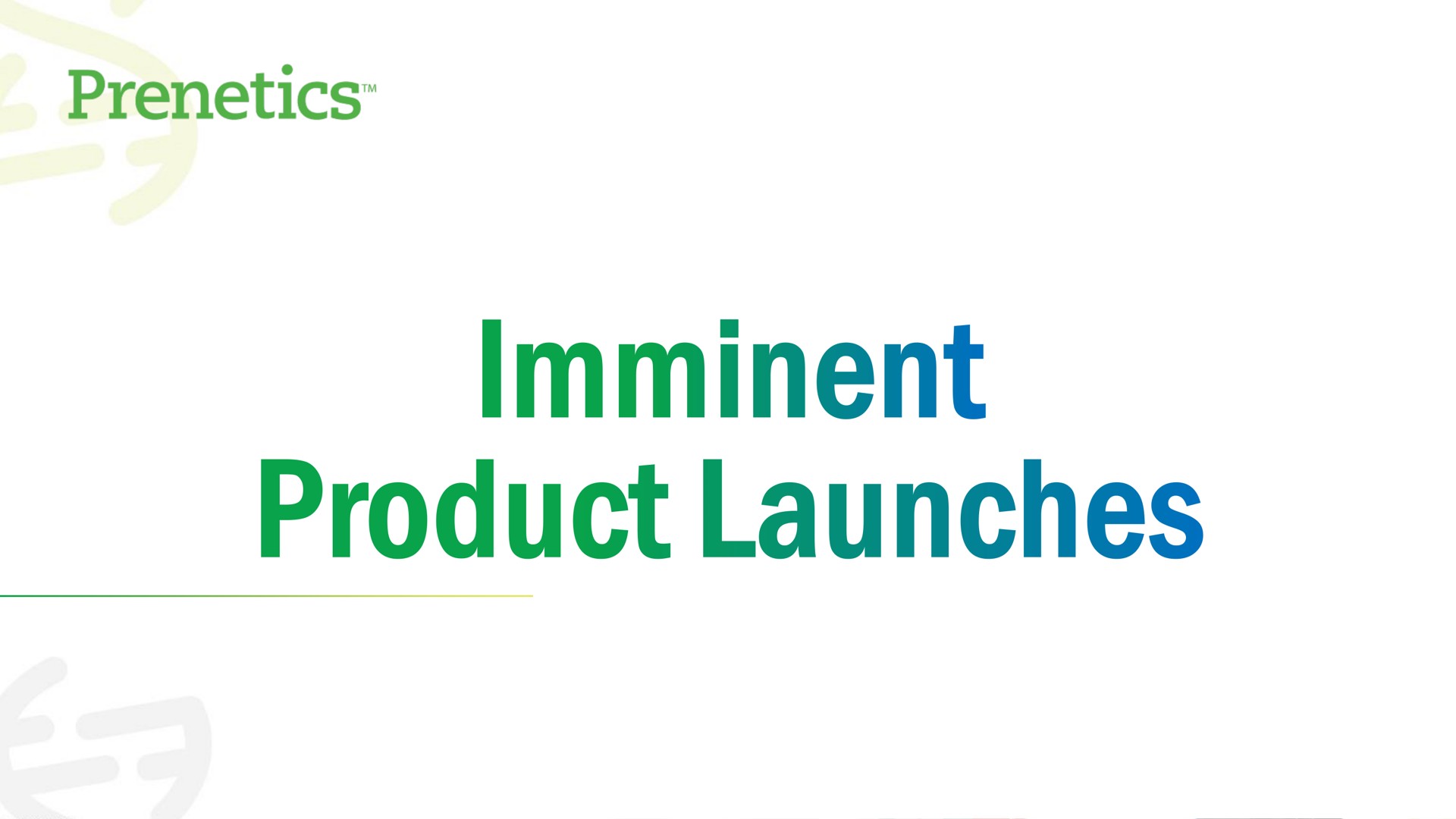 imminent product launches | Prenetics