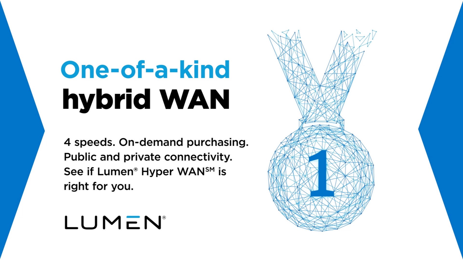 one of a kind hybrid wan speeds on demand purchasing public and private connectivity see if lumen hyper wans is right for you | Lumen