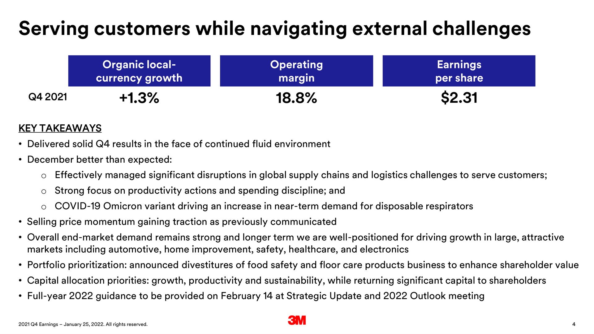 serving customers while navigating external challenges | 3M
