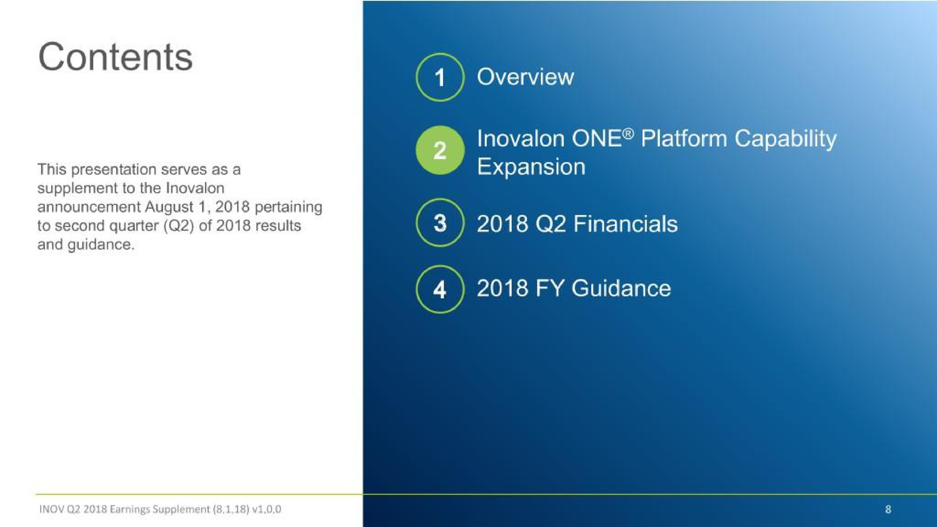 contents one platform capability expansion guidance | Inovalon