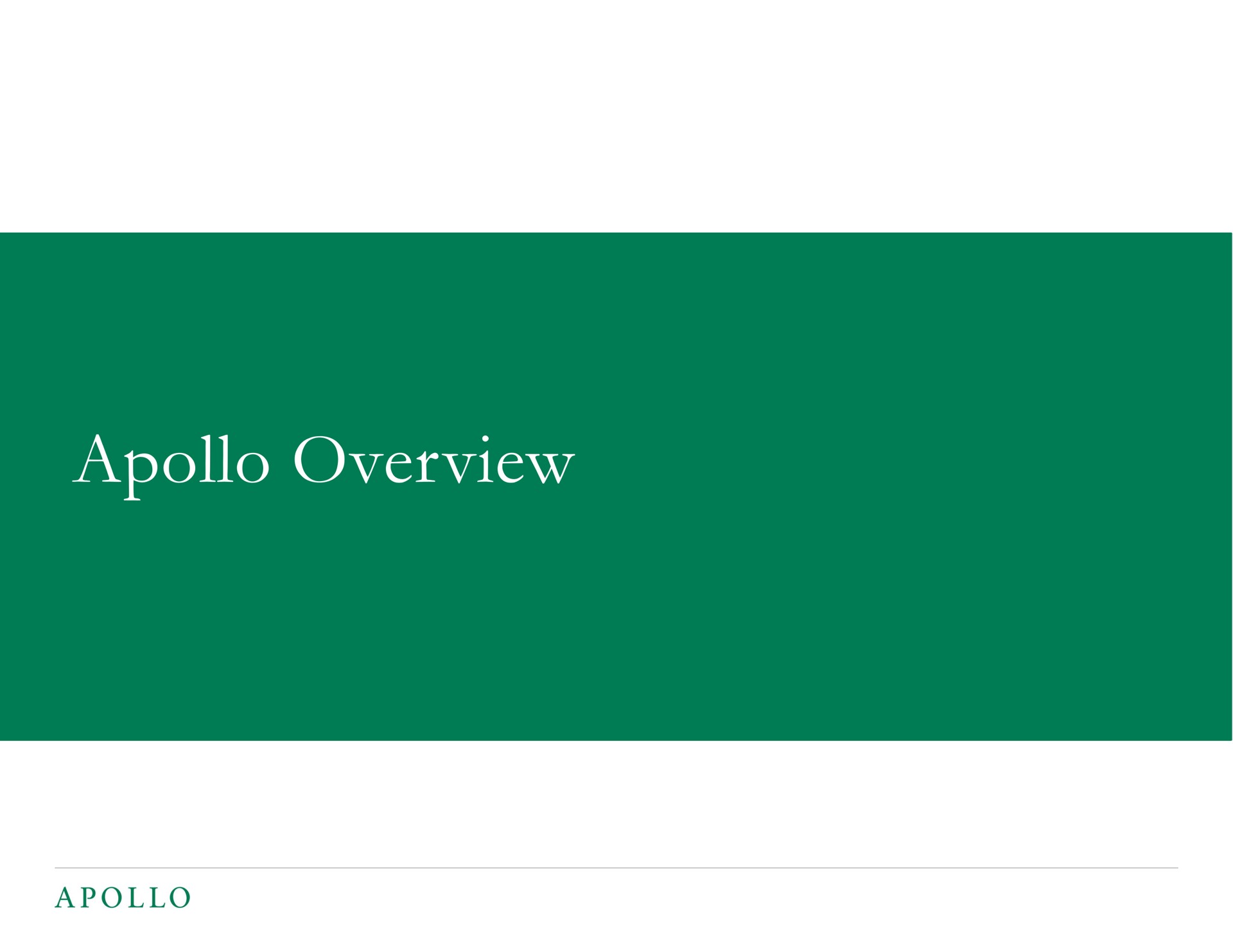overview | Apollo Global Management