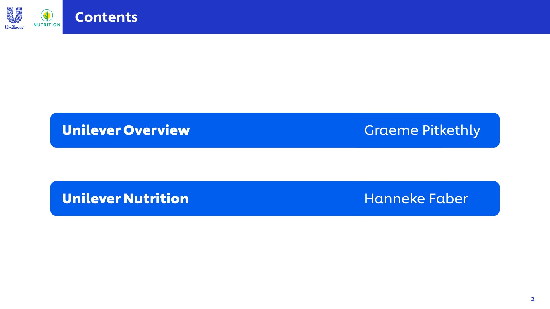 contents overview nutrition rel | Unilever
