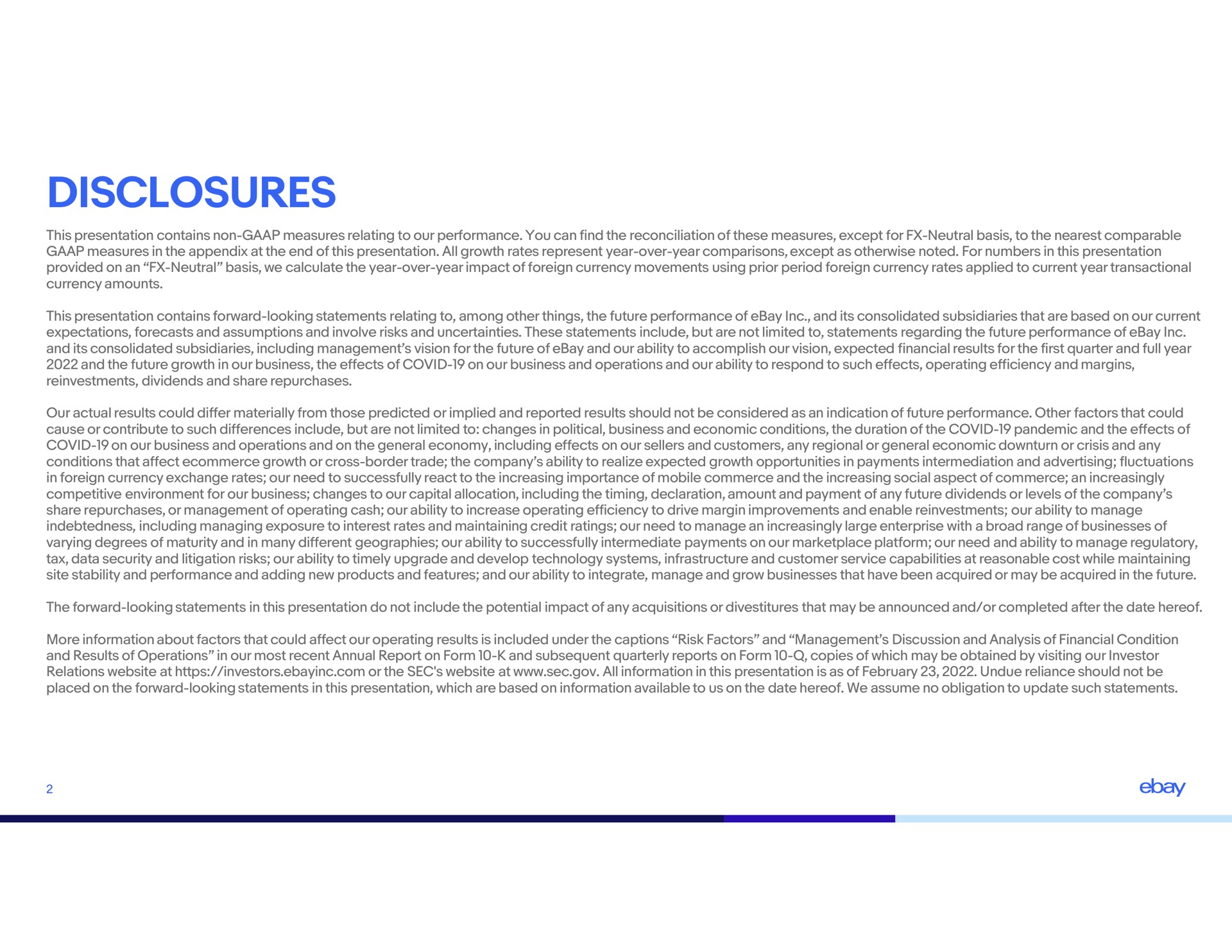 disclosures | eBay