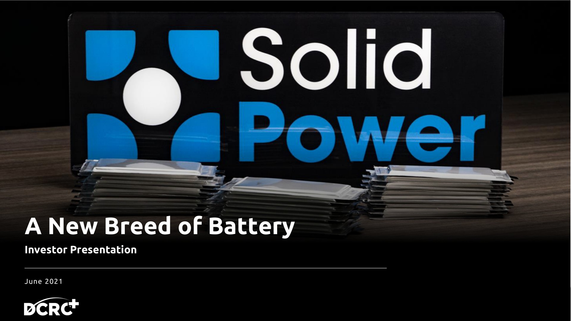 a new breed of battery investor presentation youd | Solid Power
