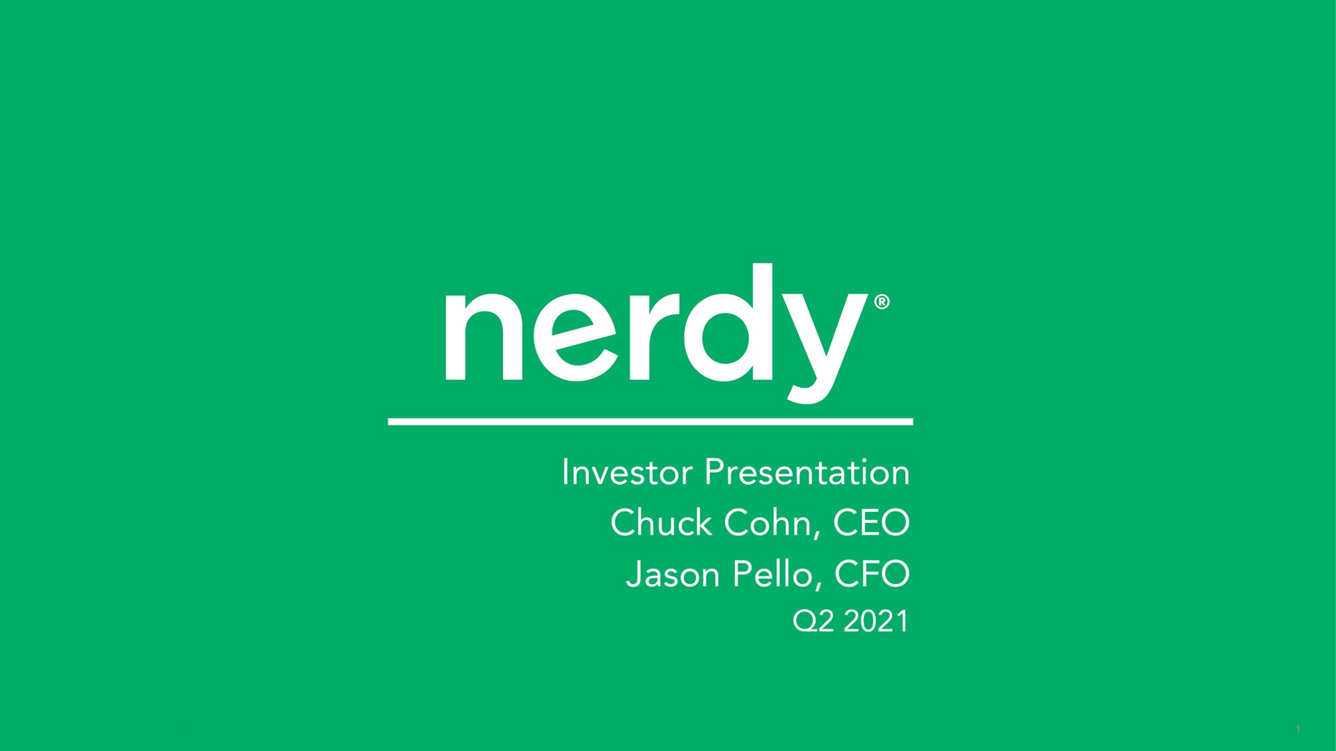 investor presentation chuck | Nerdy