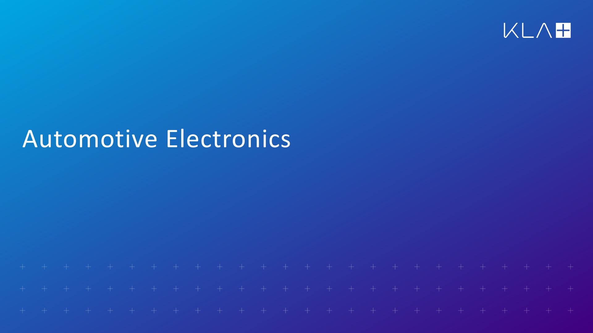 automotive electronics | KLA