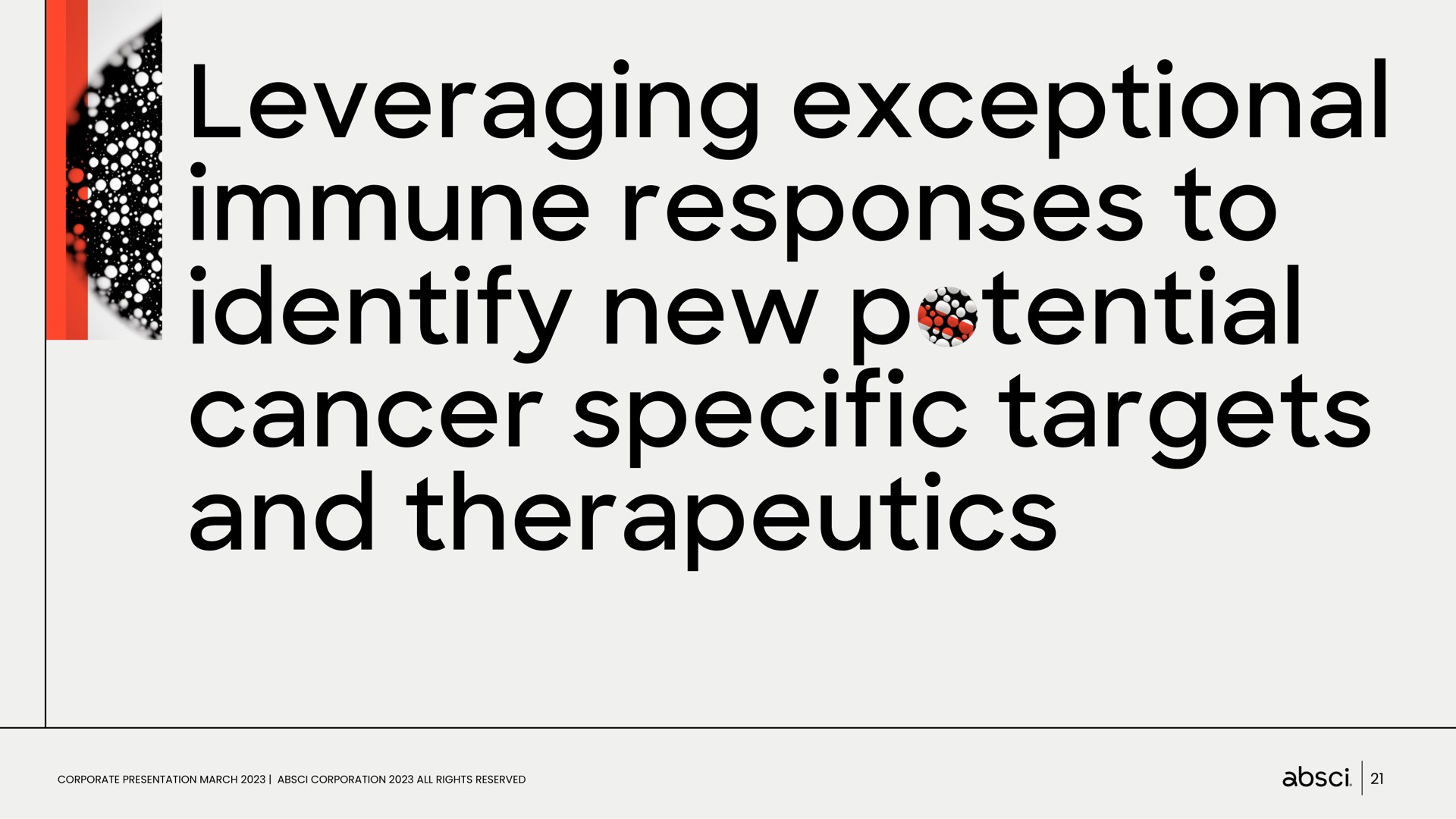 leveraging exceptional immune responses to identify new potential cancer specific targets and therapeutics | Absci