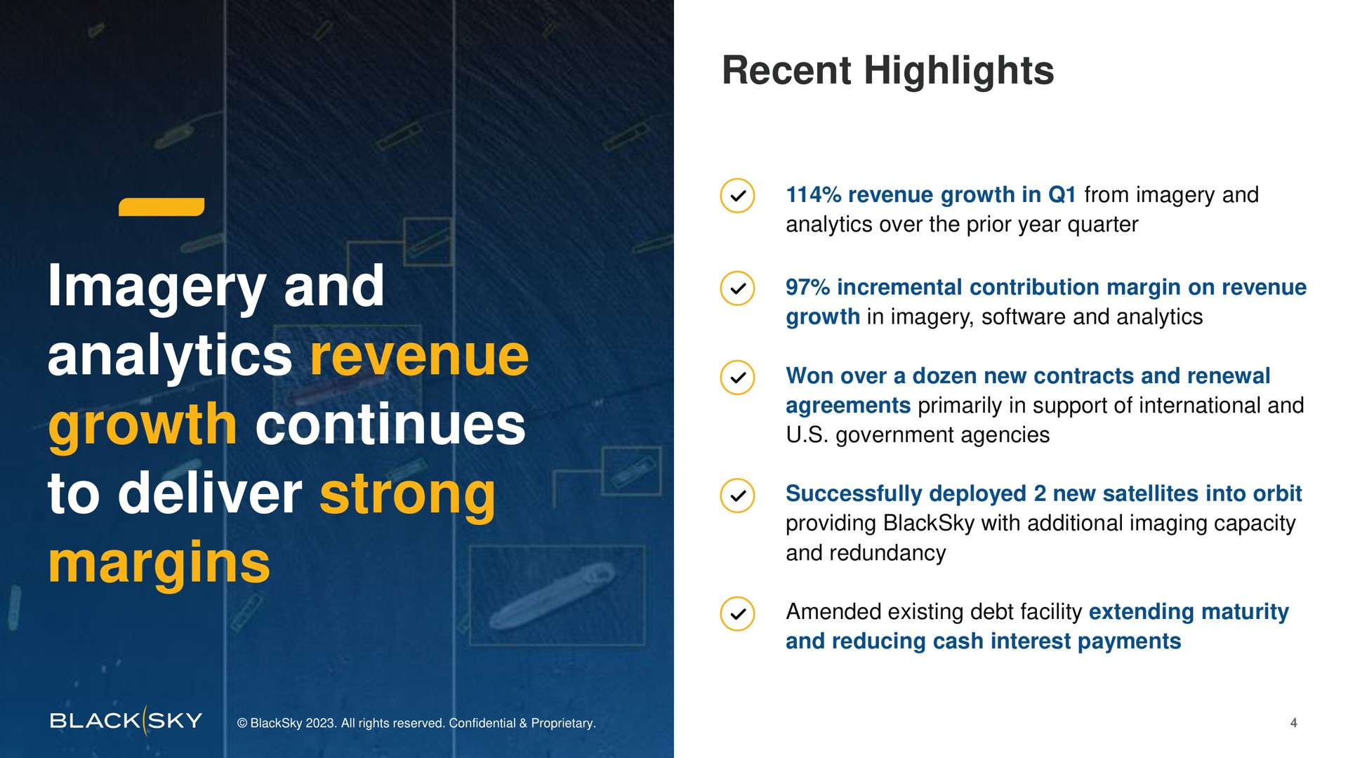 imagery and analytics revenue growth continues to deliver strong margins recent highlights | BlackSky