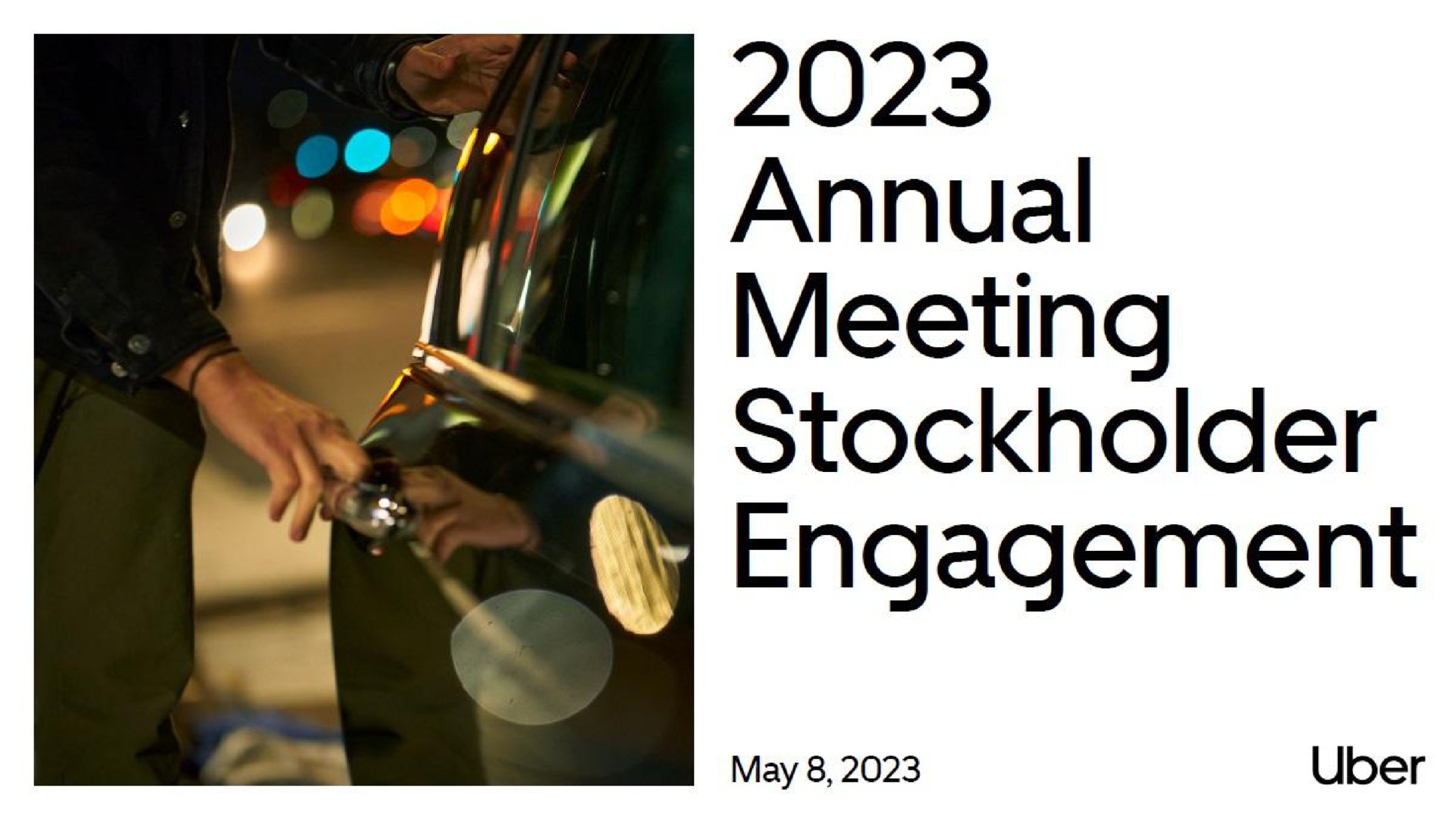 annual meeting stockholder engagement may beam | Uber