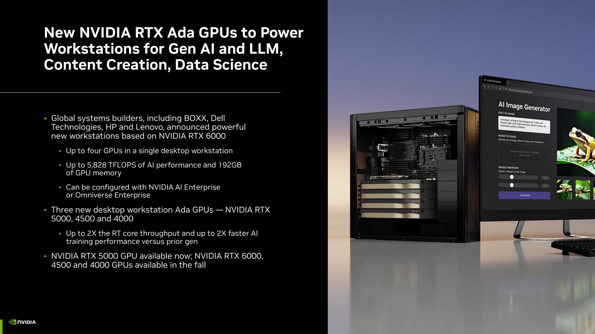 new to power for gen and content creation data science | NVIDIA