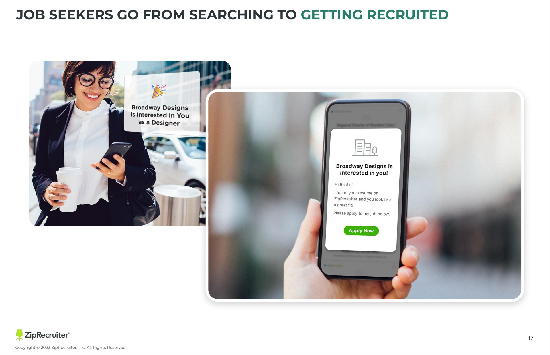 job seekers go from searching to getting recruited | ZipRecruiter