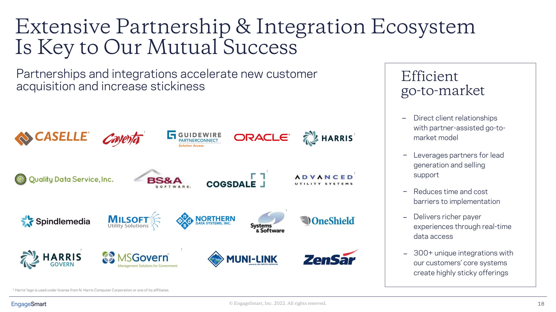 extensive partnership integration ecosystem is key to our mutual success oracle link | EngageSmart