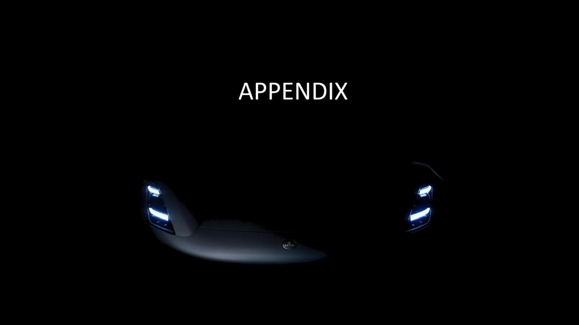 appendix a | Lotus Cars