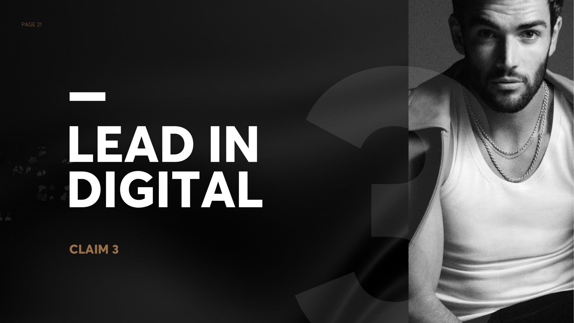 page i lead in digital claim | Hugo Boss