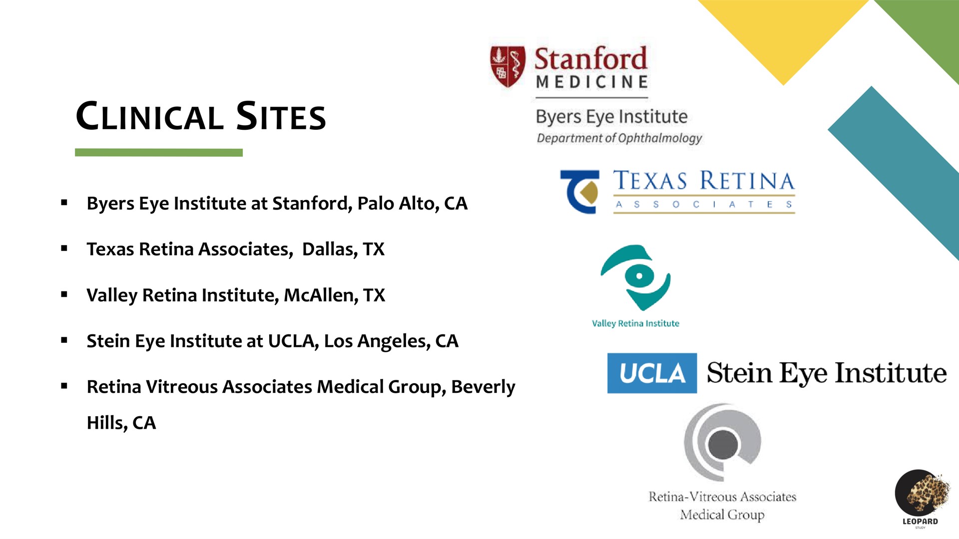 clinical sites eye institute stein eye institute | Oculis