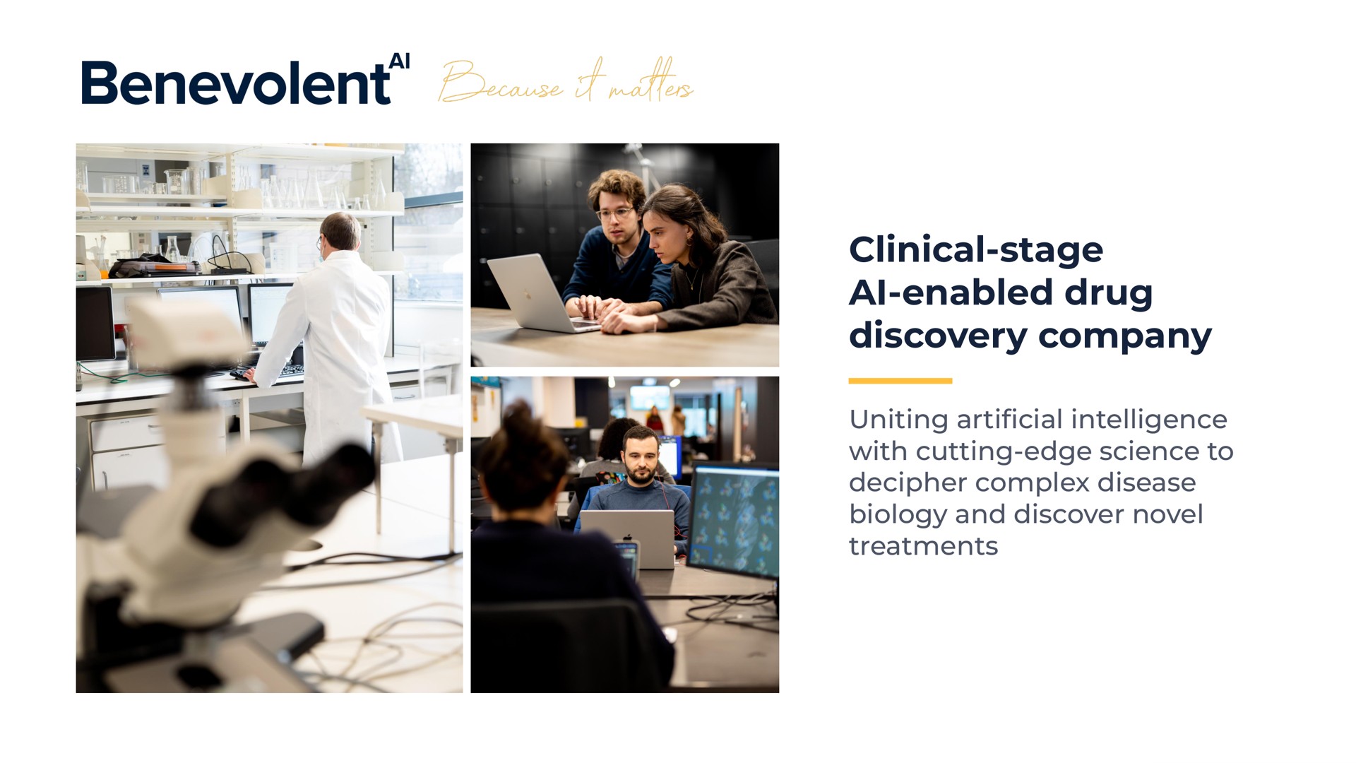 clinical stage enabled drug discovery company uniting intelligence with cutting edge science to decipher complex disease biology and discover novel treatments benevolent enabled | BenevolentAI