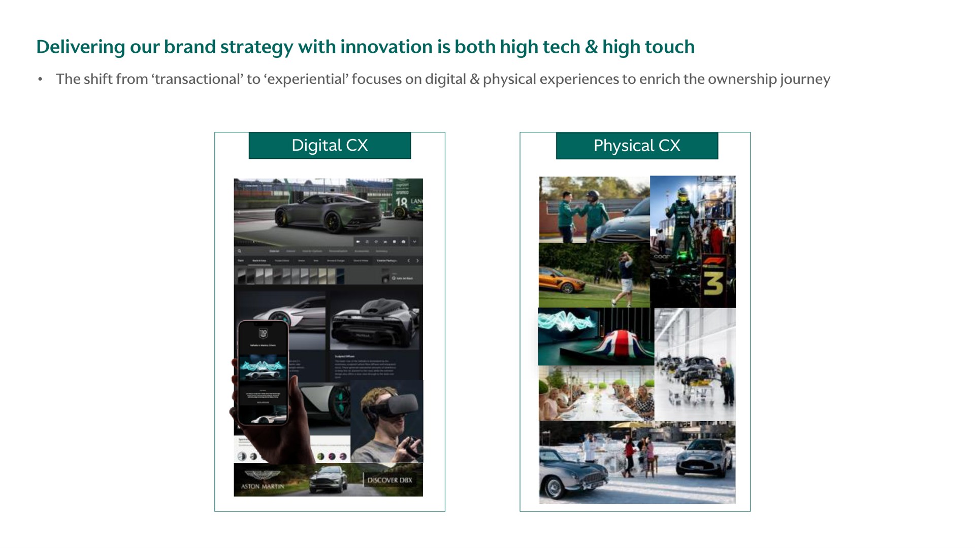 delivering our brand strategy with innovation is both high tech high touch digital physical | Aston Martin Lagonda