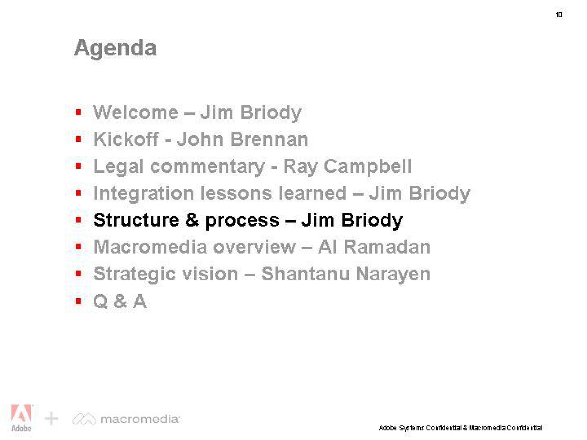 agenda structure process a | Adobe