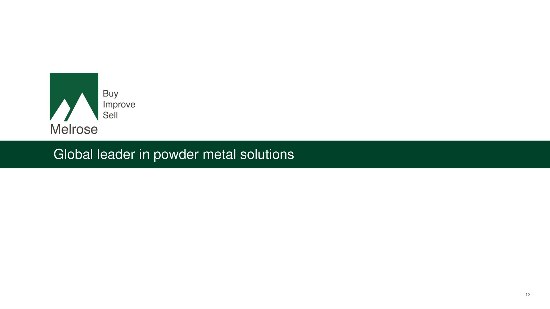 global leader in powder metal solutions | Melrose