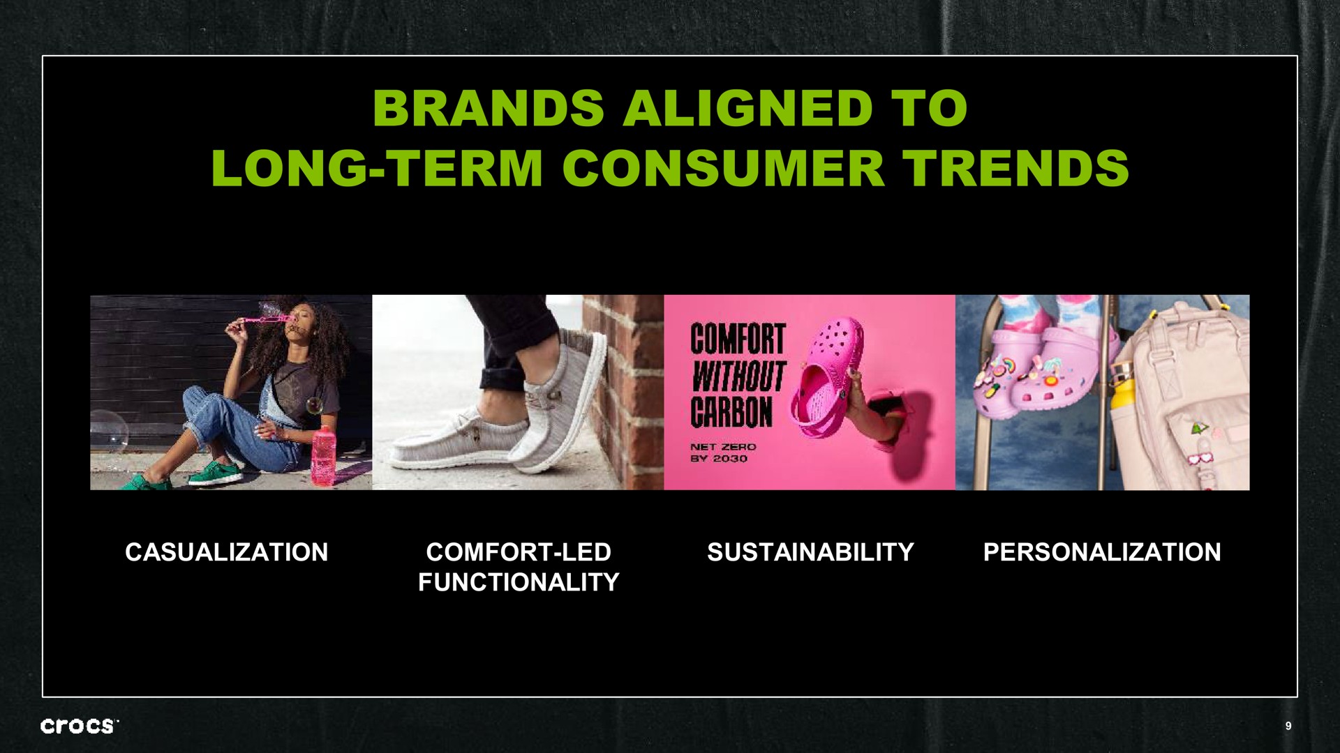 brands aligned to long term consumer trends | Crocs