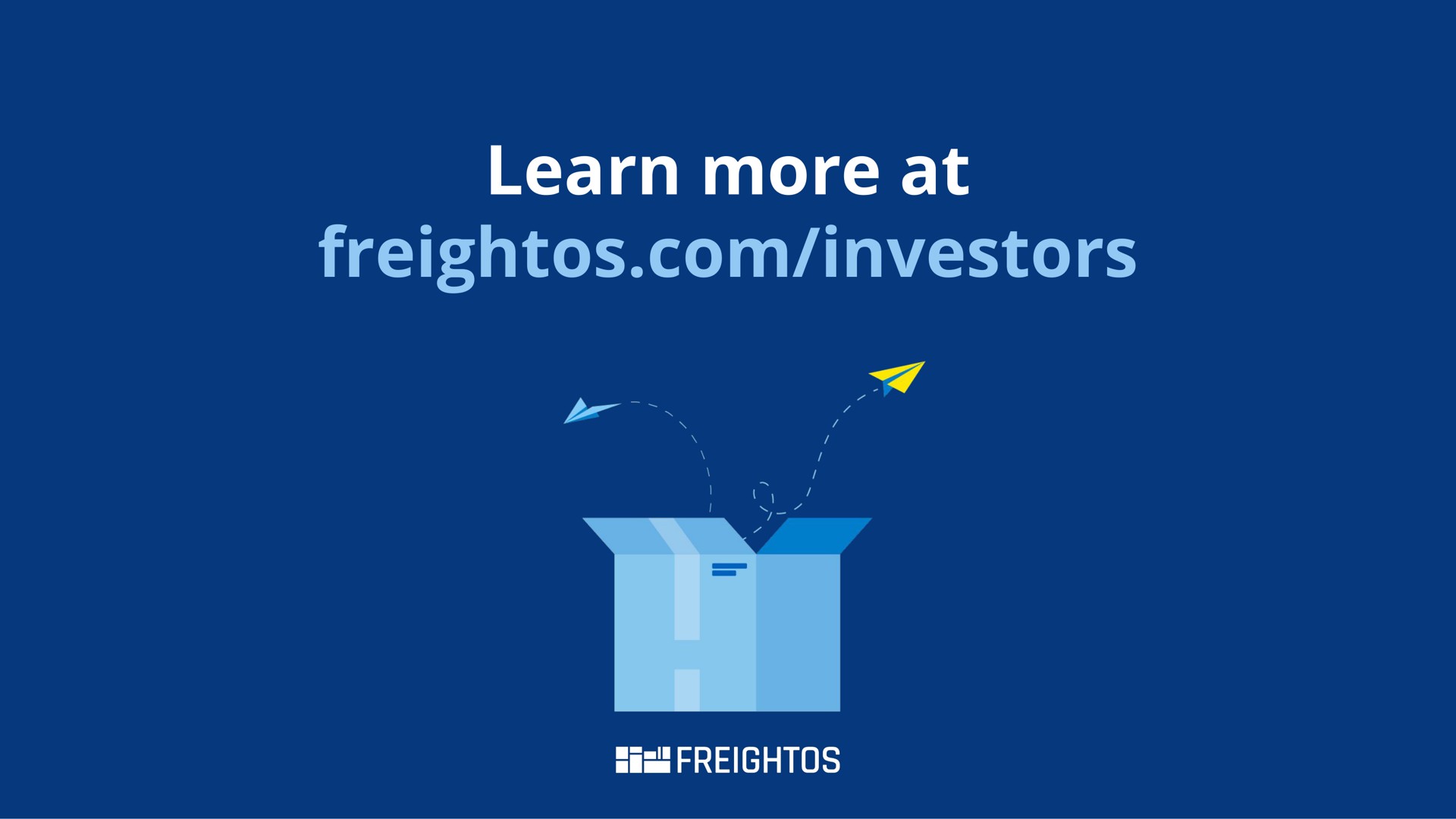 learn more at investors | Freightos