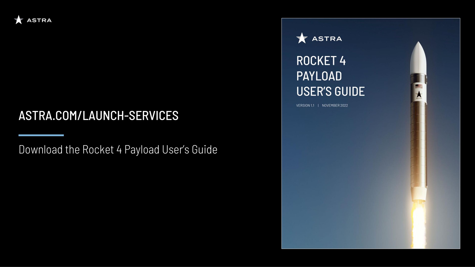 launch services the rocket user guide | Astra