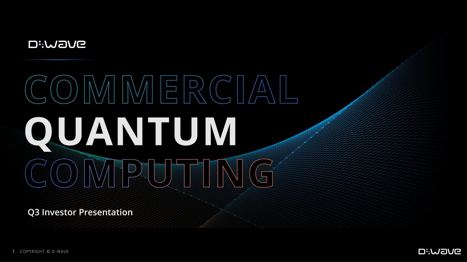 commercial quantum computing | D-Wave